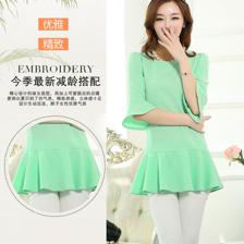 2014夏裝新款韓版時尚南韓提花女款上衣 廠家批發誠招代理